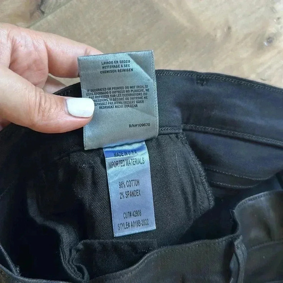 𝅺AGOLDE Sophie High Rise Coated Shiny Skinny Black Jeans Sz 27 - Picture 4 of 6